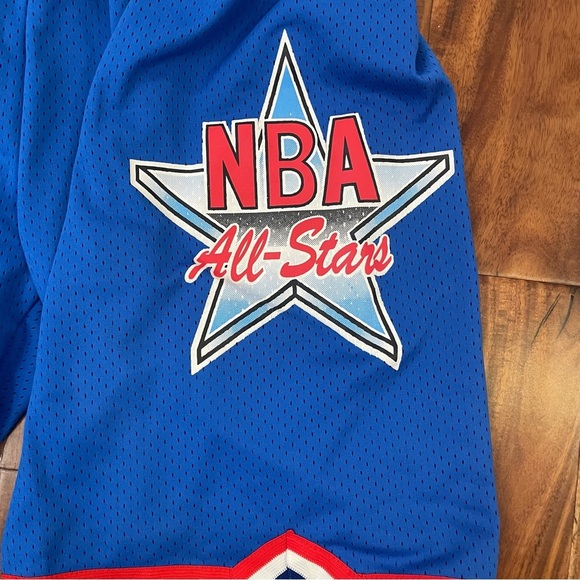 Hardwood Classics MITCHELL & NESS 1993 NBA All Star Game Shorts Blue Size XL - Picture 3 of 7
